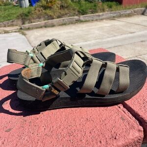 Teva Khaki Strappy Sandals